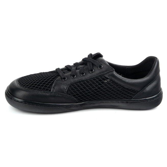 Dámská minimalistická kožená obuv barefoot 0772SW černá