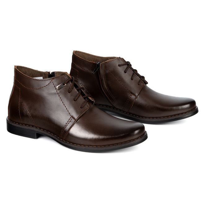 Klasyczne męskie trzewiki skórzane Olivier 337LU – model za kostkę