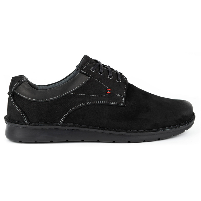 Pánská kožená obuv 13/3 black nubuck