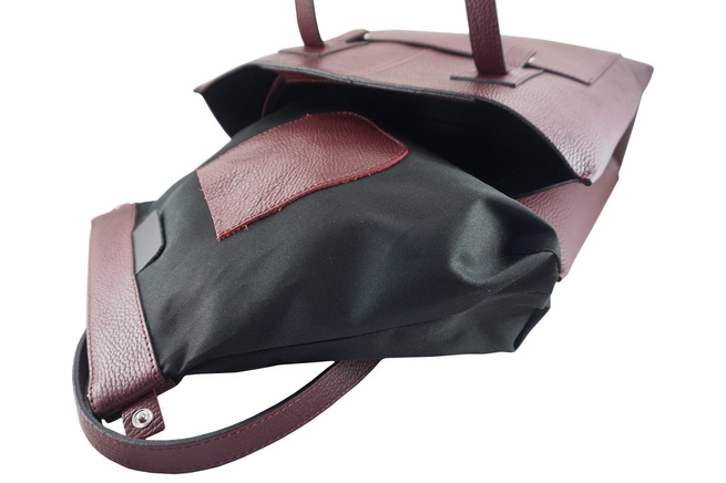 Módní velká městská kabelka A4 - šedá tmavá