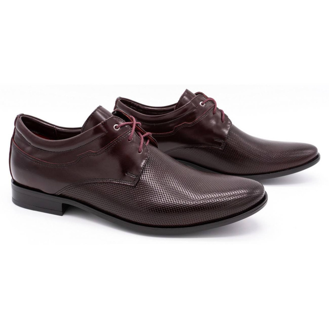 Kožená společenská obuv 1032 cherry