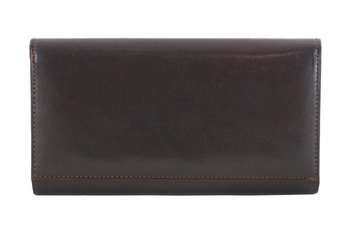 Klasyczny portfel skórzany damski - Barberini's - Brązowy ciemny