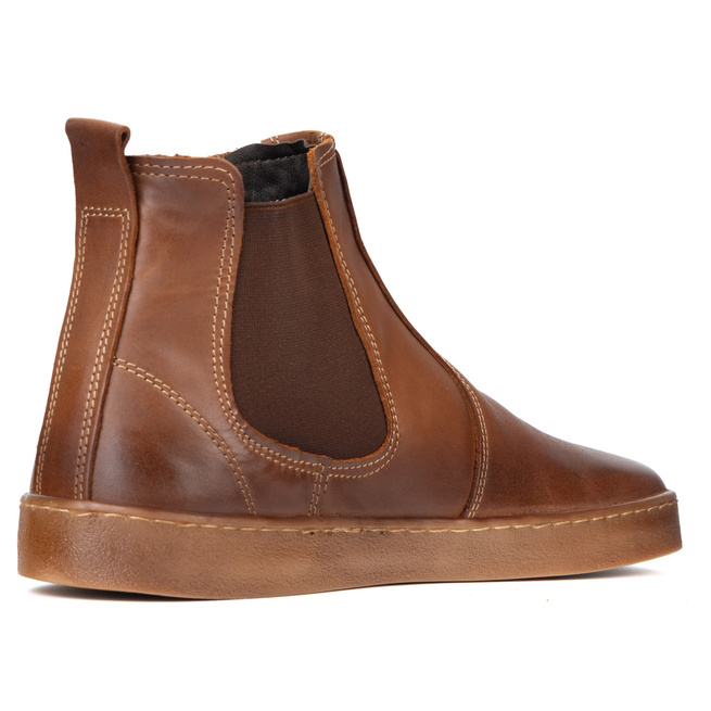 Pánské barefoot kožené boty Olivier 100KZ brown