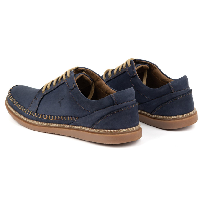 Pánská ležérní kožená obuv Model 313GT navy blue