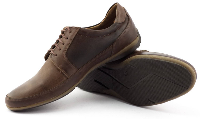 Pánská kožená obuv J33G hnědá