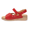 Elegantní kožené dámské sandály Pollonus red puma 5-1642-001