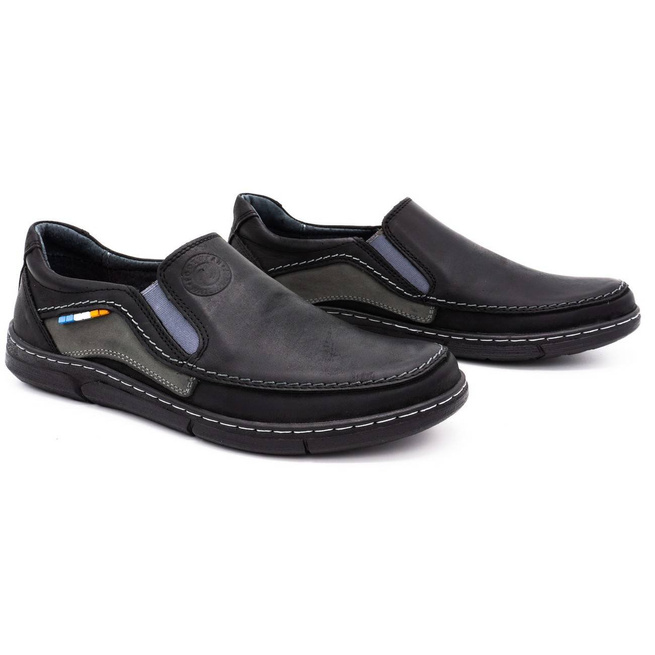 Buty męskie slip-on 283GT czarne