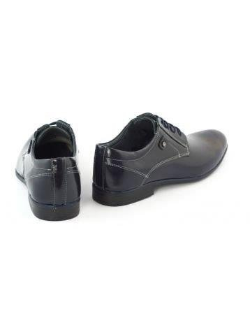 Pánská společenská kožená obuv 850 navy blue face