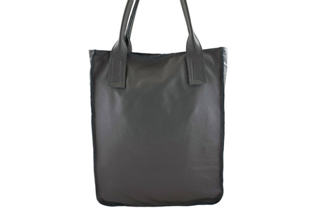 Torba shopper bag do pracy - Szara ciemna 