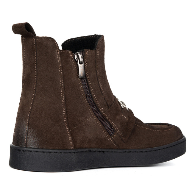 Dámské barefoot boty Scarlet z přírodní kůže zateplené zimní hnědé