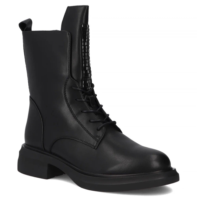 Dámské černé kožené elegantní boty DBT7246 BK Filippo
