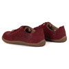 Buty BAREFOOT damskie skórzane minimalistyczne 1287 bordowe z kwiatami