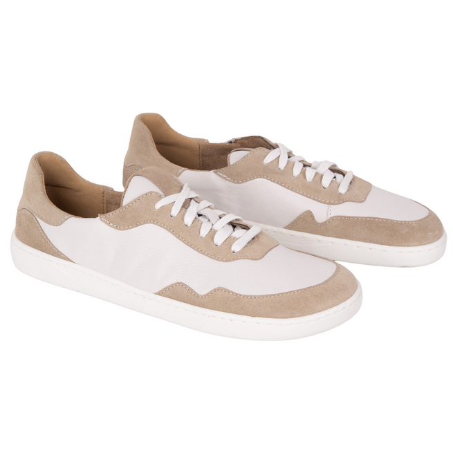 Buty barefoot minimalistyczne skórzane WASAK 0794W BIAŁY GROSZEK