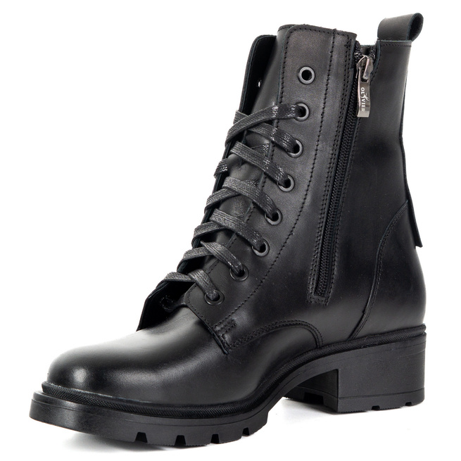 Botki damskie skórzane 1786POL czarne lico