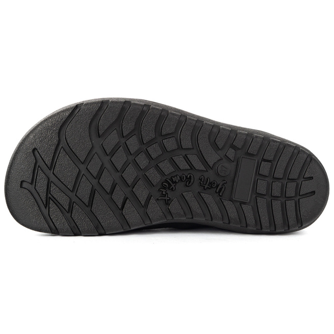 Buty damskie BAREFOOT zimowe Olivier Harper czarne skórzane, ocieplane wełną merino