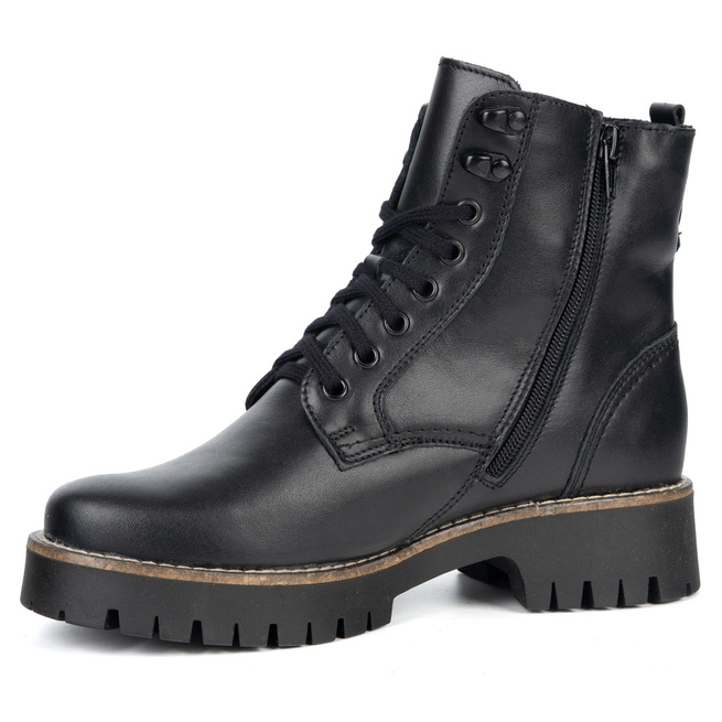 Olivier Elara – skórzane botki zimowe z wełną naturalną