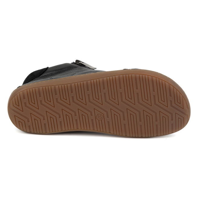 BAREFOOT dámské zateplené kožené boty 0766W černé