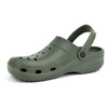 Pantofle lehké dřeváky khaki green