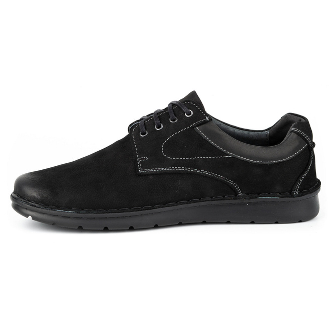 Pánská kožená obuv 13/3 black nubuck