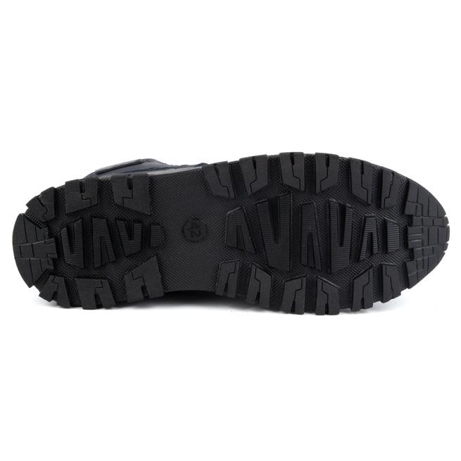 Pánské zimní kožené boty 119GT navy blue