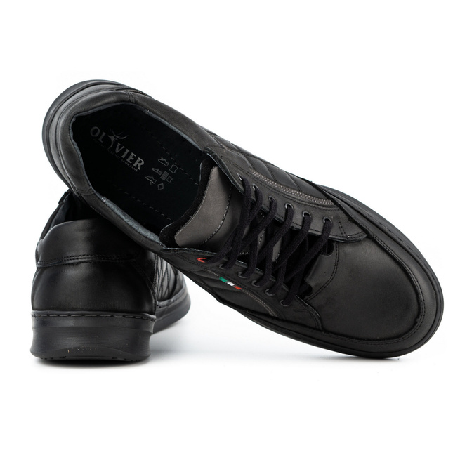 Pánská kožená obuv 297GT černá