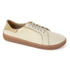 Aura: krémové dámské kožené tenisky naboso | Pohodlné boty s plochou podrážkou