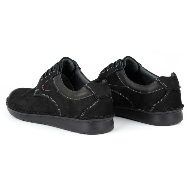 Pánská kožená obuv 13/3 black nubuck