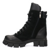 Pollonus black verona + velur zateplené dámské boty na zip 5-1581-007