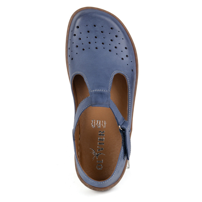 Dámské barefoot boty z přírodní kůže 1283 navy blue
