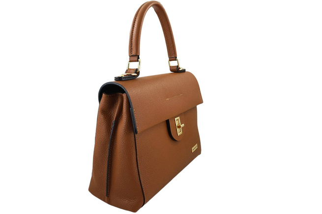 Kufr kožené kabelky - světle hnědý