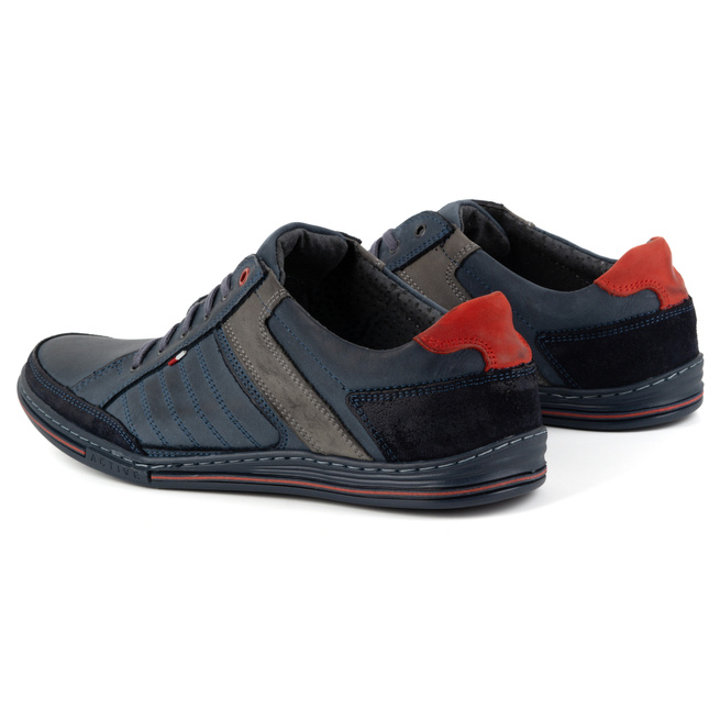 Pánská kožená obuv Olivier 236GT navy blue