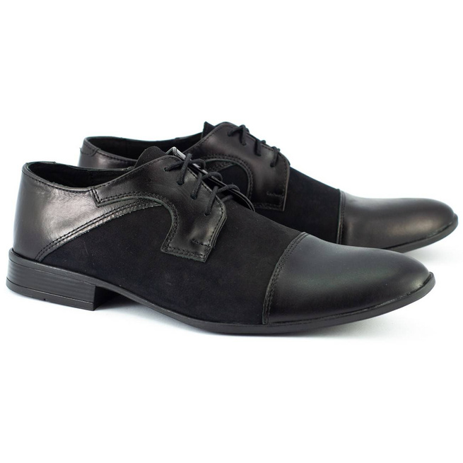 Pánská společenská kožená obuv C4N černá