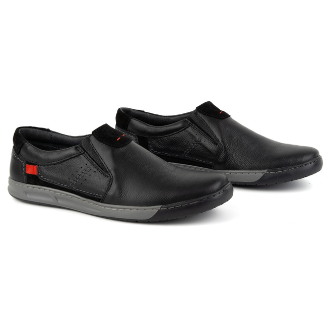 Pánské kožené mokasíny 934K černé