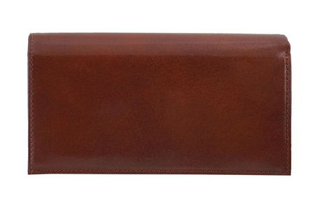 Klasyczny portfel skórzany damski - Barberini's - Brązowy 