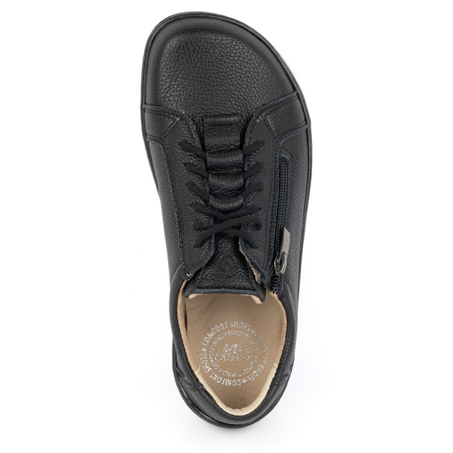 Dámské kožené minimalistické boty barefoot 1242 black