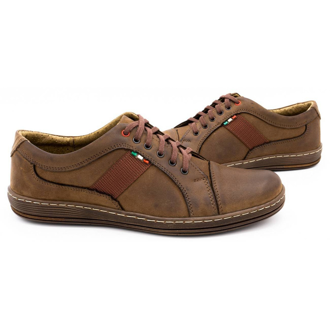 Pánská kožená obuv pro volný čas 238GT hnědá