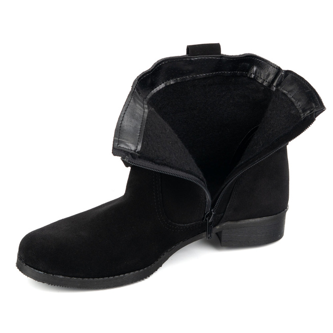 Dámské semišové zateplené boty Luna black