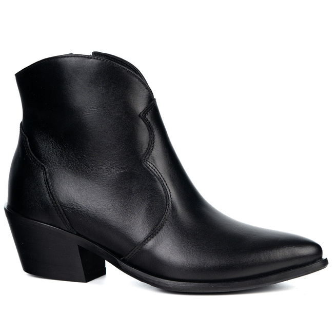 Butdam KW-1 dámské kožené kovbojské boty hnědé