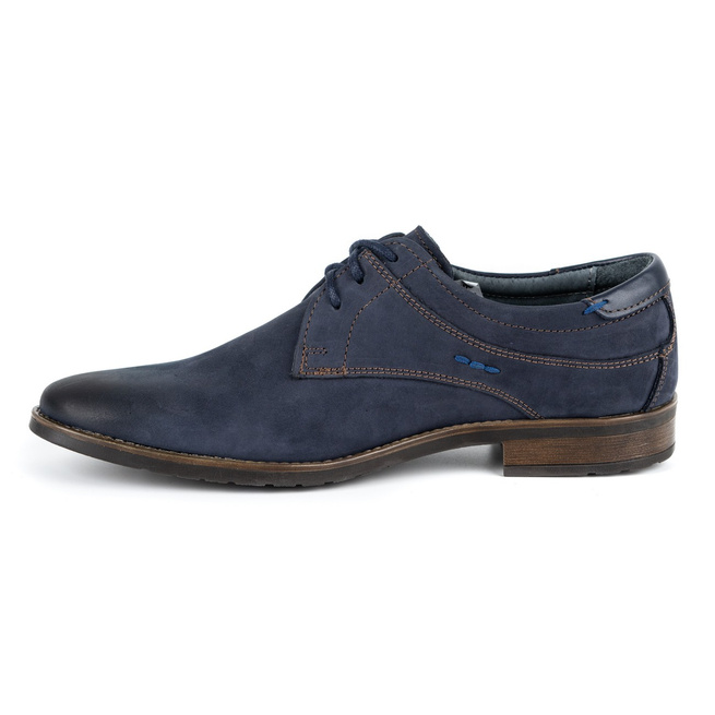 Elegantní pánská kožená obuv 877 navy blue