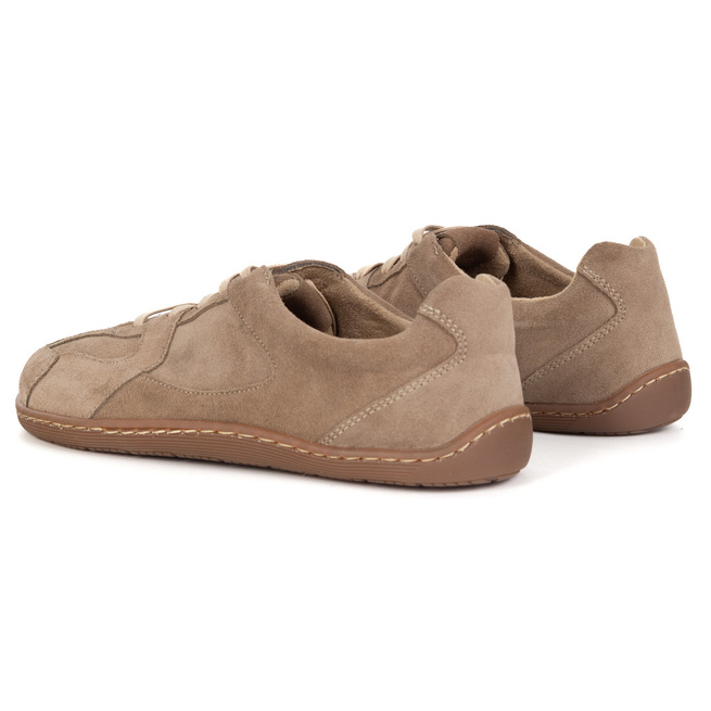BAREFOOT minimalistická kožená obuv 0796W velur beige