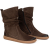Dámské kožené zateplené boty BAREFOOT Freja Polish brown