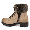 Dámské kožené boty zateplené zimní boty 330BB beige