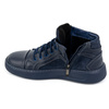 Pánské zimní kožené tenisky 886K navy blue