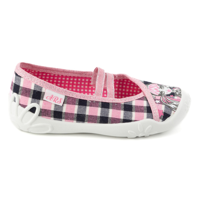 Školkové pantofle prodyšné lehké 416 ARS růžové