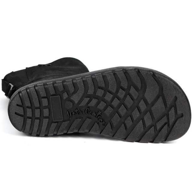 Dámské kožené boty barefoot Olivier Hazel černé kožené boty s koženým povrchem