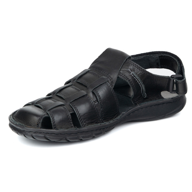Pollonus pánské kožené sandály 6-0103-010 na suchý zip na léto