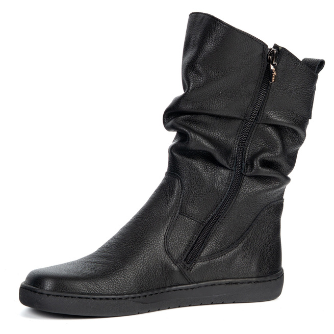 BAREFOOT dámské zateplené kožené boty Freja Polish black