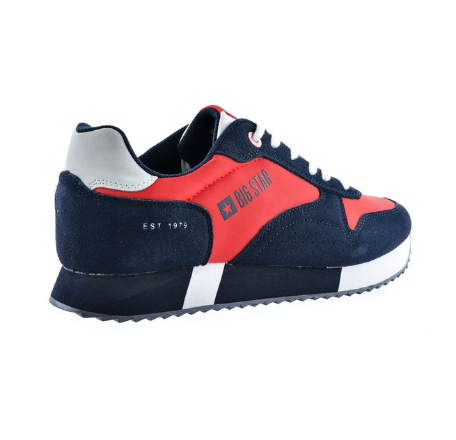 Buty męskie sportowe półbuty memory foam Big Star LL174161 czerwone z granatem