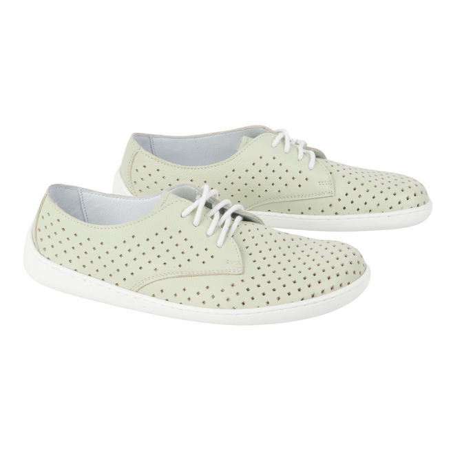 BAREFOOT Dámské minimalistické ažurové boty 1288POL zelené