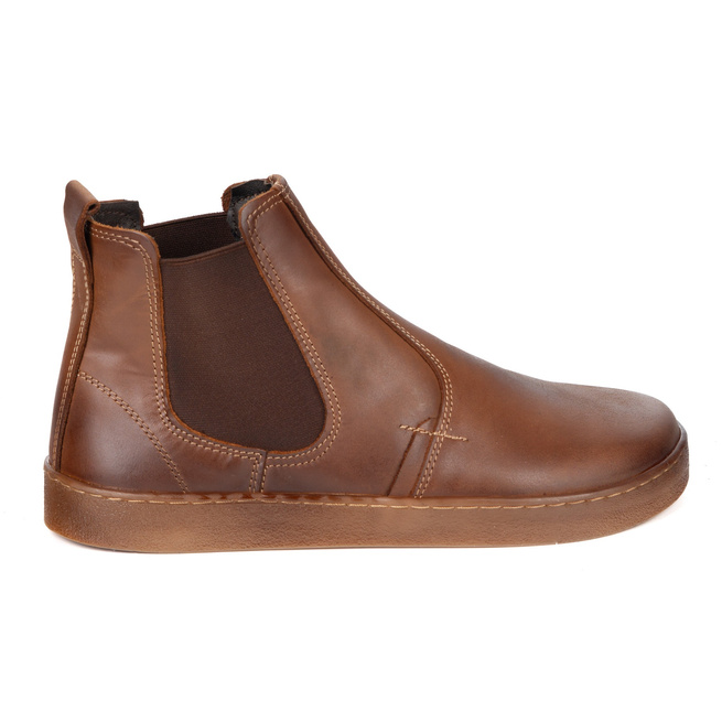 Buty męskie sztyblety barefoot skórzane Olivier 100KZ brązowe